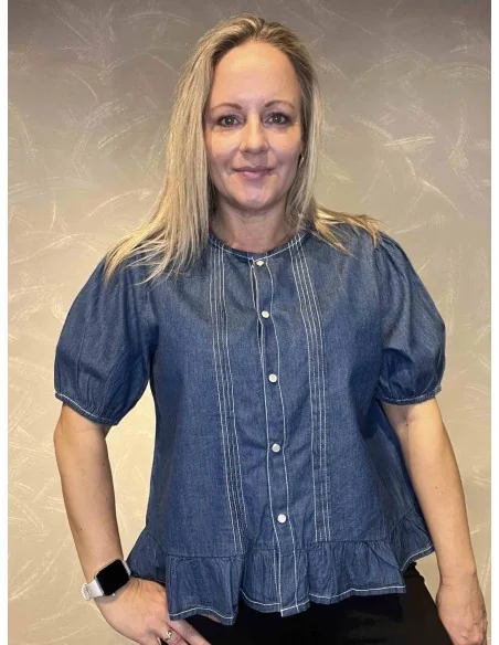 Denim skjorte med skørt til kvinder – TIPPY Design