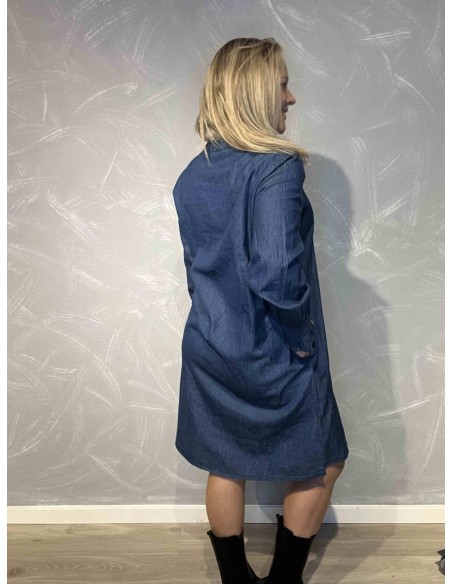 Bagside af denim kjole til kvinder – TIPPY