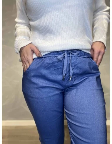 Bukser til kvinder - Med stræk i khaki grøn | TIPPY Collection