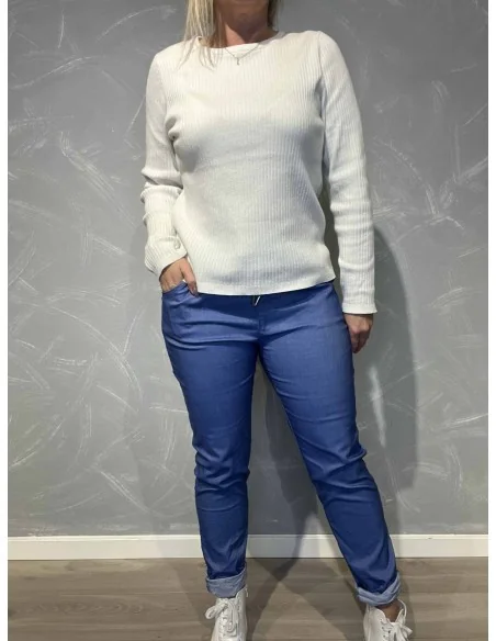 Bukser til kvinder - Med stræk i khaki grøn | TIPPY Collection