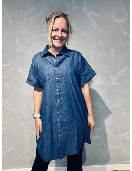 Denim storskjorte til kvinder – TIPPY Design