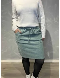 Grøn fløjl nederdel med snøre til kvinder – Tippy Collection 2