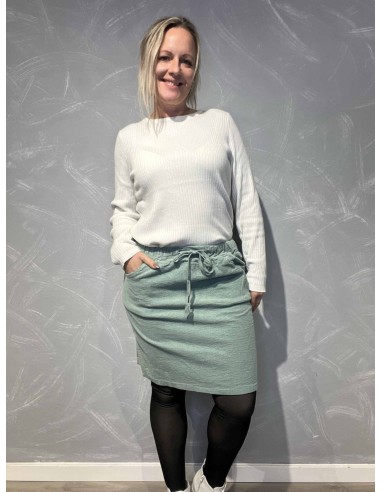Grøn fløjl nederdel med snøre til kvinder – Tippy Collection