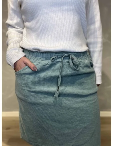 “Nærbillede af fløjl struktur på nederdel – TIPPY