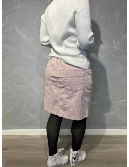 Bagside af rosa fløjl nederdel til kvinder – TIPPY