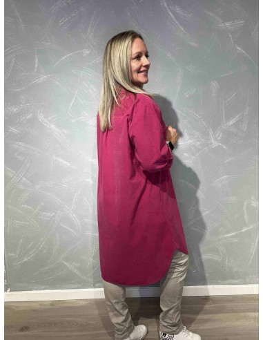 Babyfløjl Storskjorte til kvinder - Pink | TIPPY Collection
