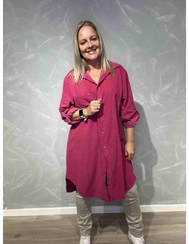 Babyfløjl Storskjorte til kvinder - Pink | TIPPY Collection