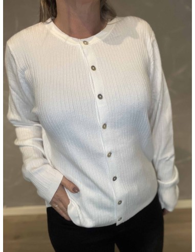 Knapper på milk strik cardigan – TIPPY