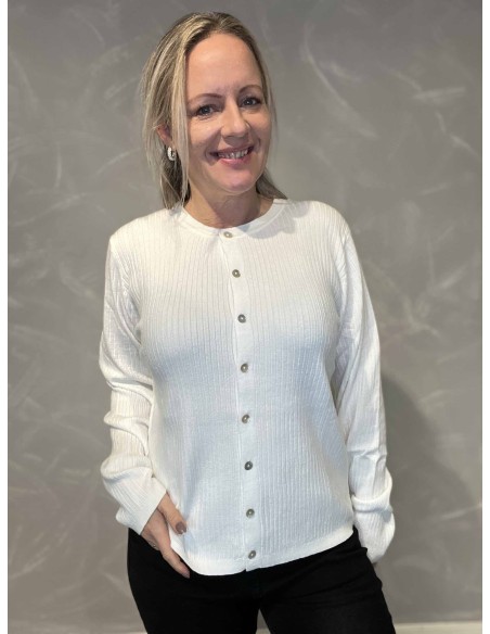 Milk strik cardigan ensfarvet til kvinder – TIPPY Design