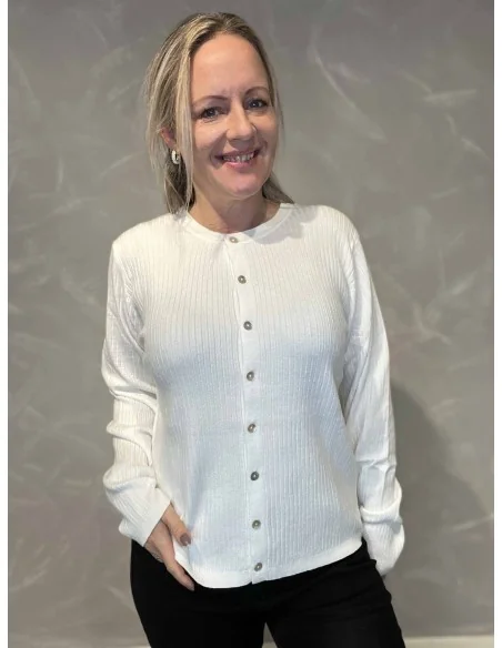 Milk strik cardigan ensfarvet til kvinder – TIPPY Design