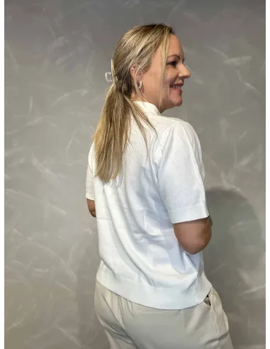 Bagside af milk cardigan i let strik til kvinder – TIPPY