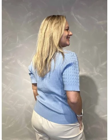 Polo kabelstrik med knapper | Sky | TIPPY