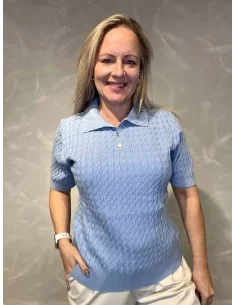 Polo kabelstrik med knapper | Sky | TIPPY