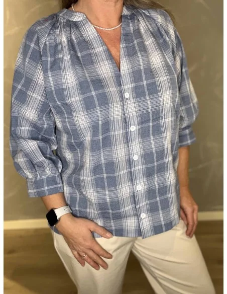 Store tern på jeans blå kort skjorte – TIPPY