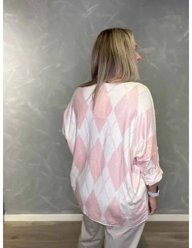 Bagside af rosa forårs strik med harlekin tern – TIPPY