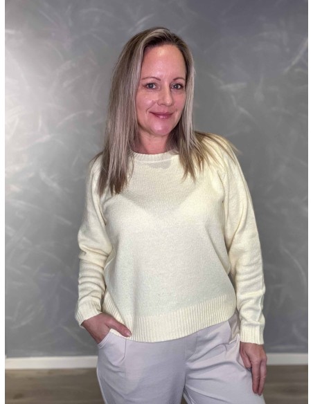 Gul let strik sweater til kvinder – TIPPY Design