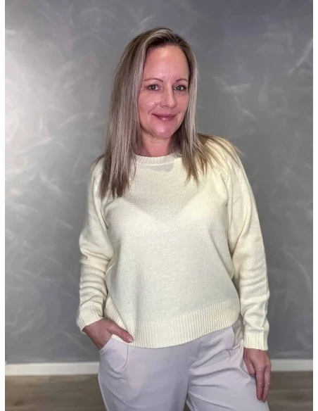 Gul let strik sweater til kvinder – TIPPY Design