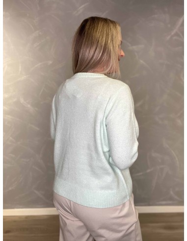 Bagside af mint strik cardigan til kvinder – TIPPY
