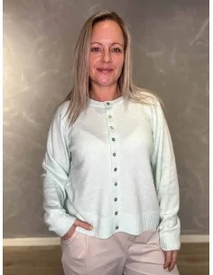 Mint strik cardigan med lange ærmer til kvinder – TIPPY Design