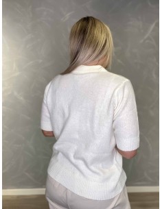 Milk strik polo med krave til kvinder – TIPPY Design 2
