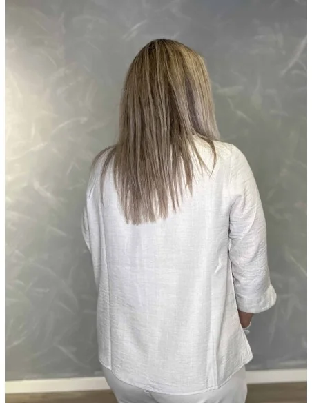 Bagside af sand bluse til kvinder – TIPPY