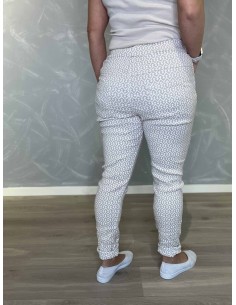 Beige bukser med zigzag mønster til kvinder – Tippy Collection 2
