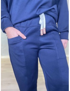 Navy sweat bukser med lommer til kvinder – Tippy Collection 2
