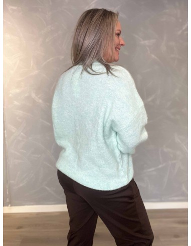 Bagside af mint strik bluse til kvinder – TIPPY