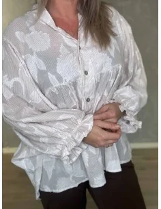 Sand boheme bluse i bomuld til kvinder – Tippy Collection 2