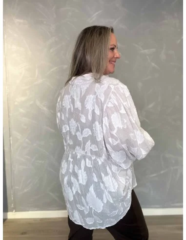 Bagside af sand boheme bluse til kvinder – TIPPY