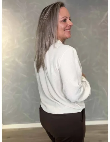 Bagside af sand bluse til kvinder – TIPPY