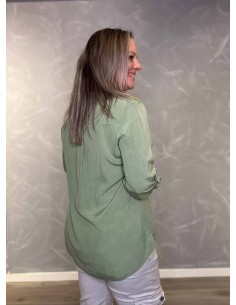 “Grøn skjorte bluse i 100% viskose til kvinder – TIPPY Collection 2