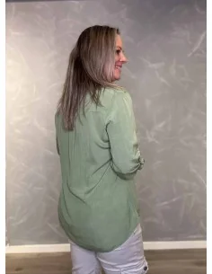 “Grøn skjorte bluse i 100% viskose til kvinder – TIPPY Collection 2