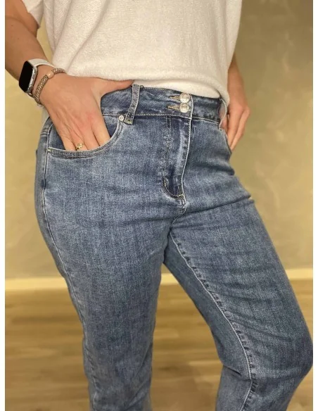 Lommer på blå denim knickers – TIPPY
