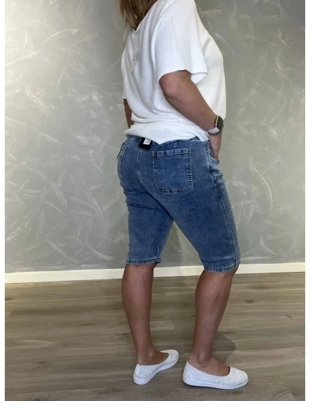 Bagside af blå denim knickers til kvinder – TIPPY