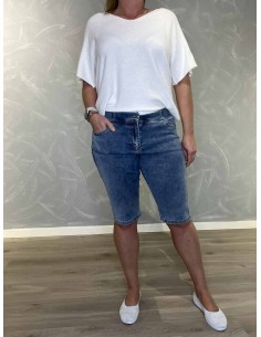 Blå denim knickers med elastiktalje til kvinder – Design by TIPPY