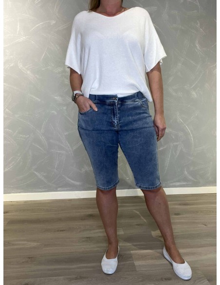 Blå denim knickers med elastiktalje til kvinder – Design by TIPPY