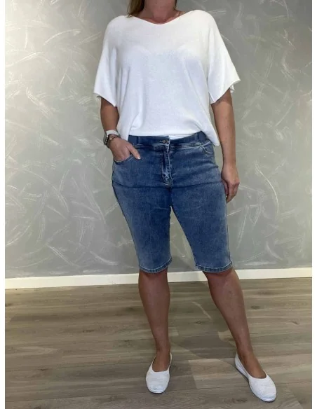 Blå denim knickers med elastiktalje til kvinder – Design by TIPPY