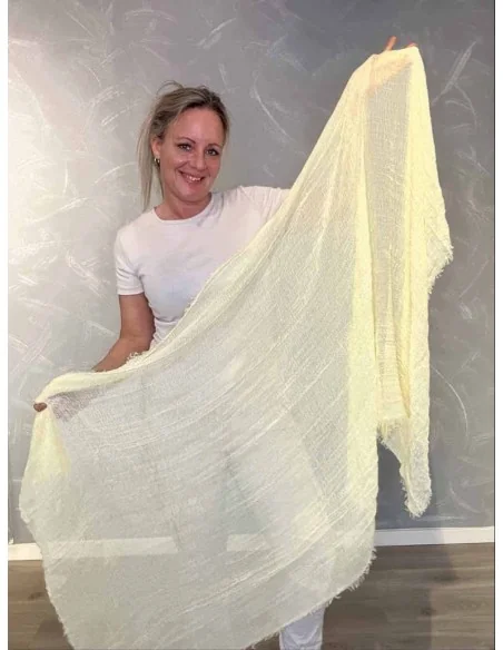 “Gul tørklæde i let viskose til kvinder – Tippy Italian Select