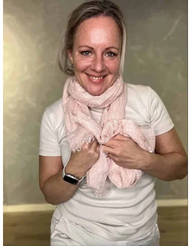 “Rosa tørklæde i let viskose til kvinder – Tippy Italian Select