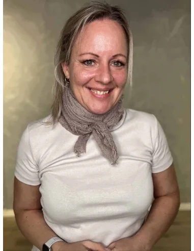 Taupe tørklæde i let viskose til kvinder – Tippy Italian Select