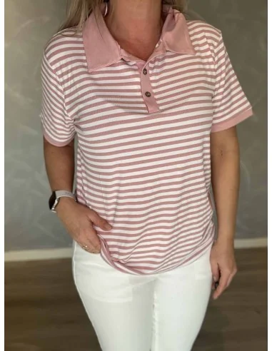 Striber på rosa polo – TIPPY