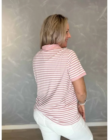 Bagside af rosa polo til kvinder – TIPPY