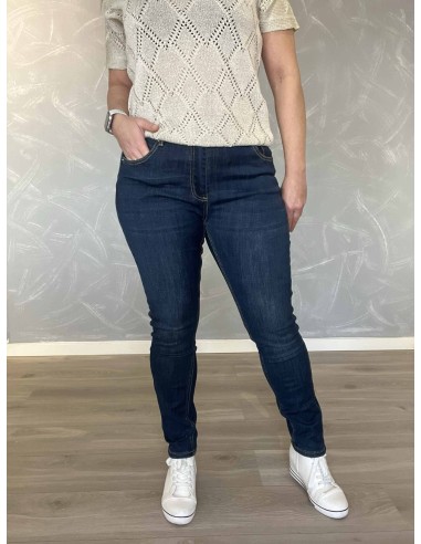 Mørk blå slim fit jeans til kvinder – TIPPY
