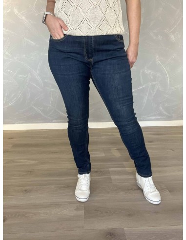 Mørk blå slim fit jeans til kvinder – TIPPY