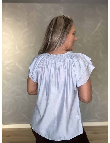 Bagside af sky bluse til kvinder – TIPPY