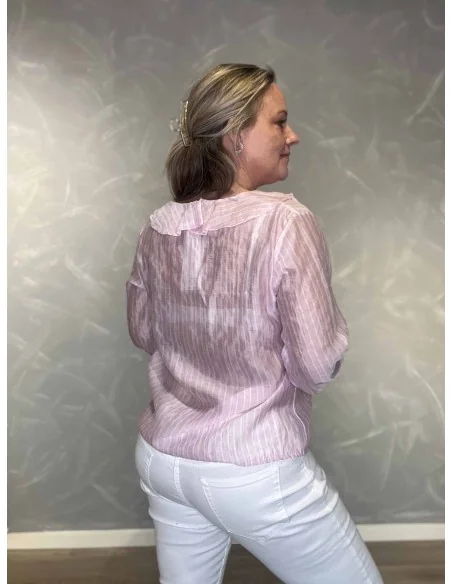 Bagside af rosa bluse til kvinder – TIPPY