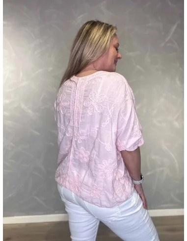Bagside af rosa bluse til kvinder – TIPPY