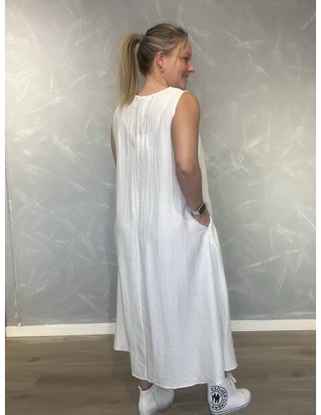 Bagside af sand stropkjole til kvinder – TIPPY
