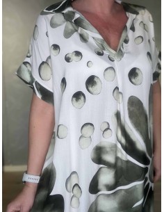 Kjole med print | Grøn | TIPPY 2